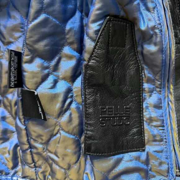 Vtg 90s Y2K Wilsons Pelle Studio Leather Thinsulate Lined Bomber Jacket Mens XLT - Picture 9 of 16